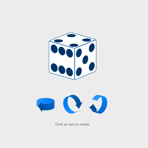CSS only interactive 3D die